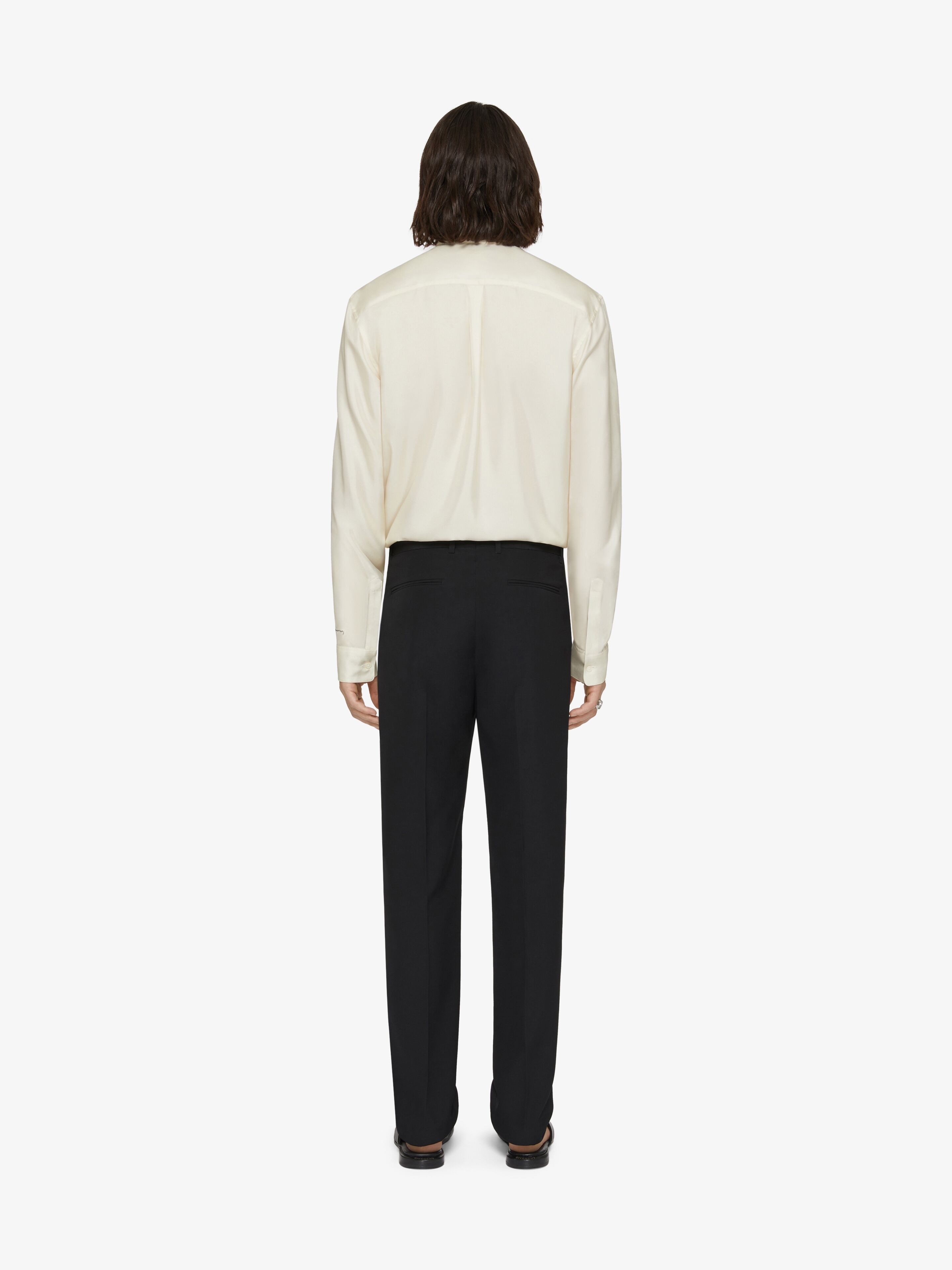 SHIRT IN SILK WITH HAIR PRINT LAVALLIERE - 4