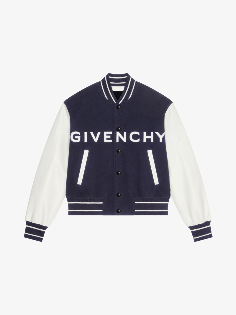 GIVENCHY VARSITY JACKET IN WOOL AND LEATHER 1