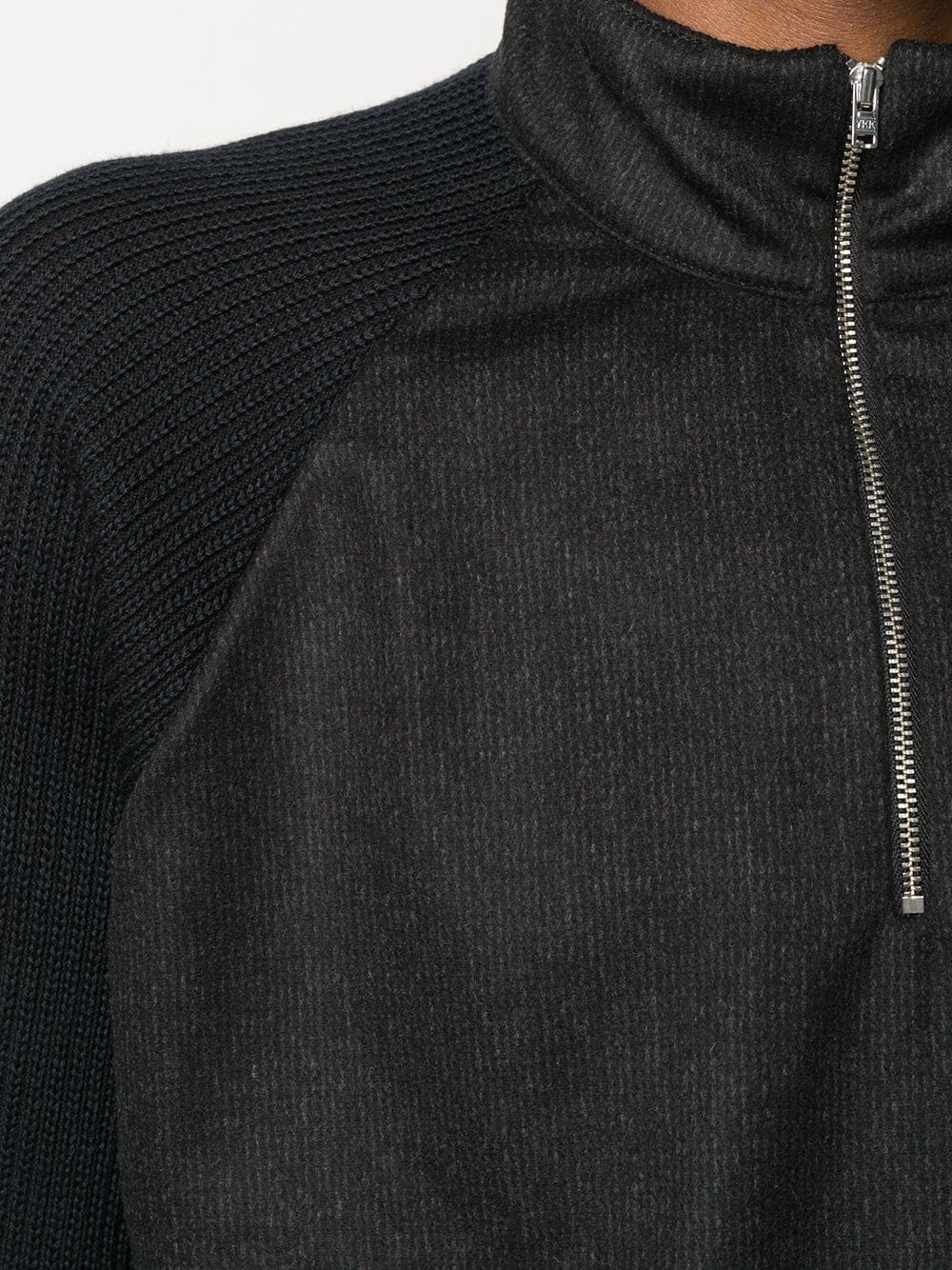 Reference zip-up panelled jumper - 5