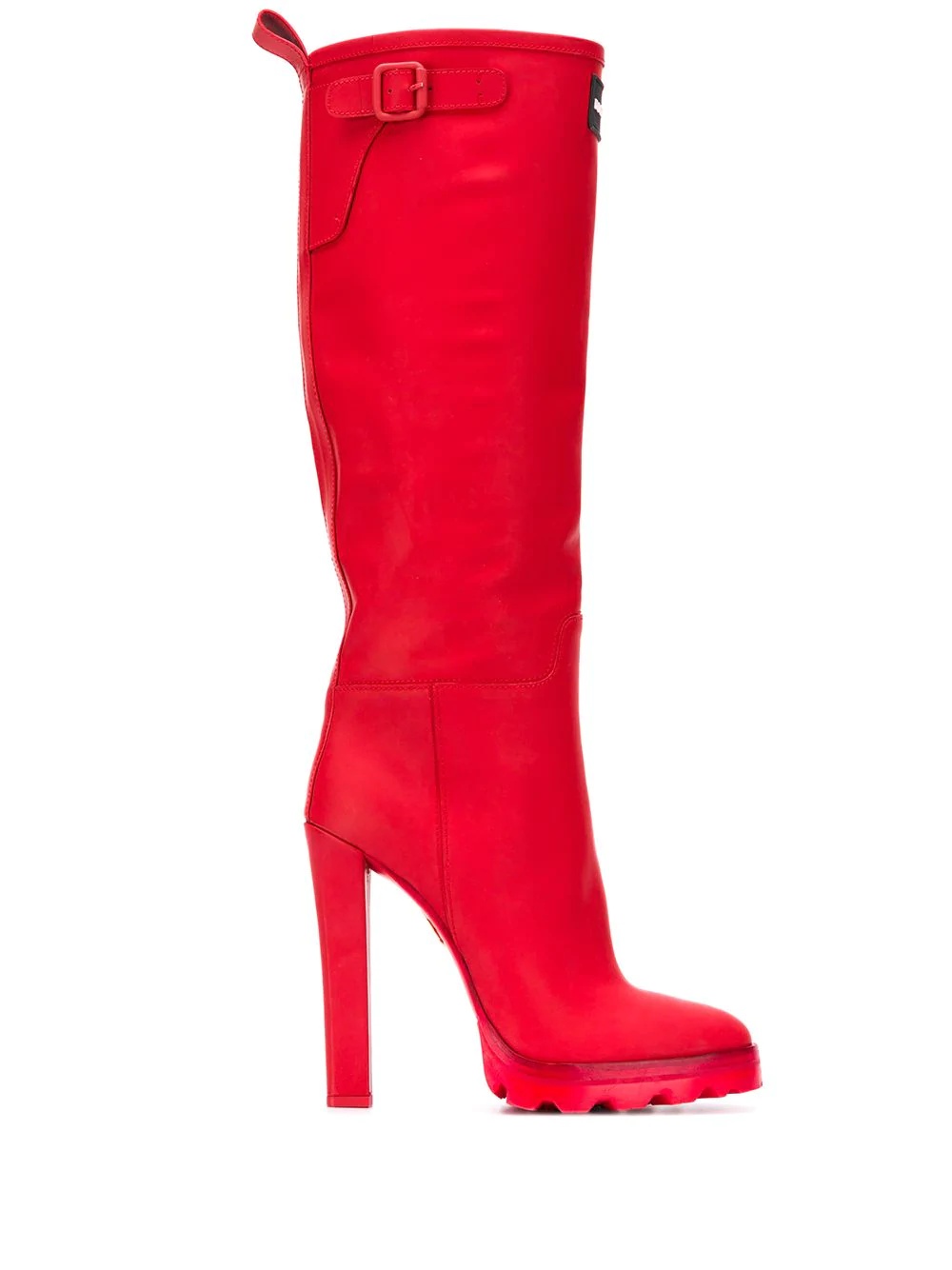 logo knee-length boots - 1