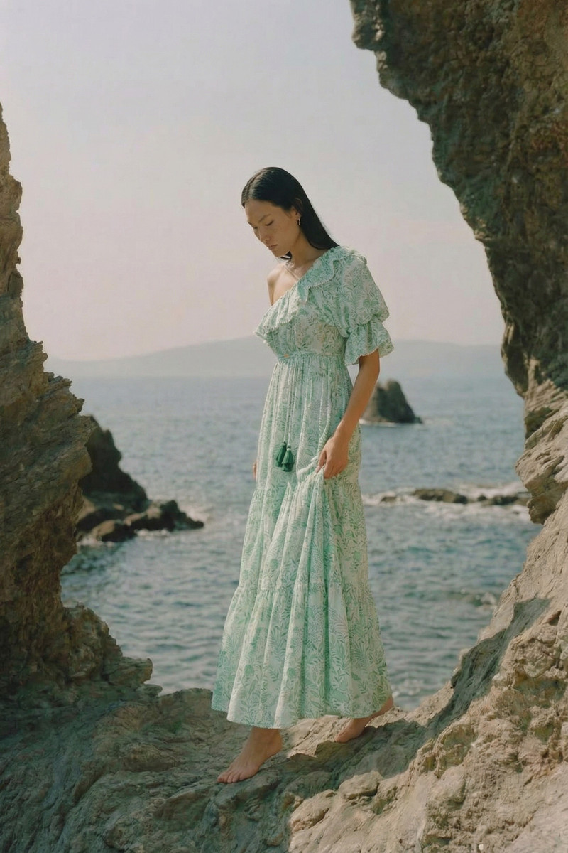 Long Dress Jay - Green Palmarosa 1
