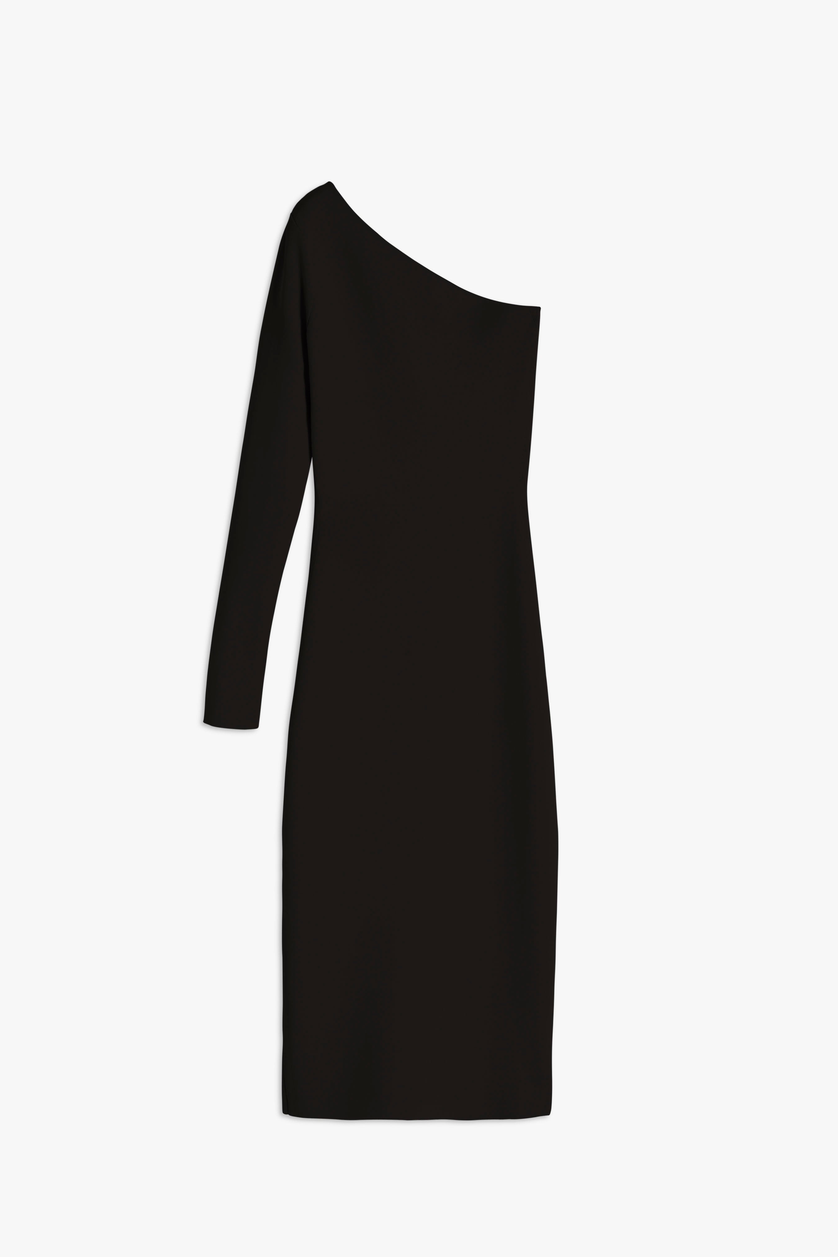 VB Body One Shoulder Midi Dress In Black - 1