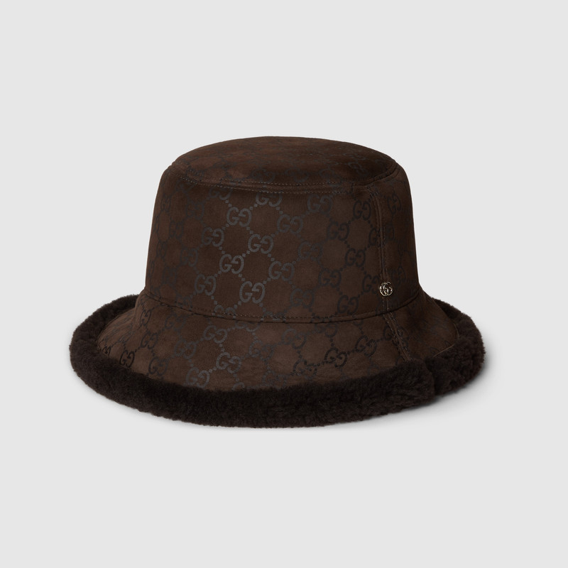 GG suede and merino wool hat 5