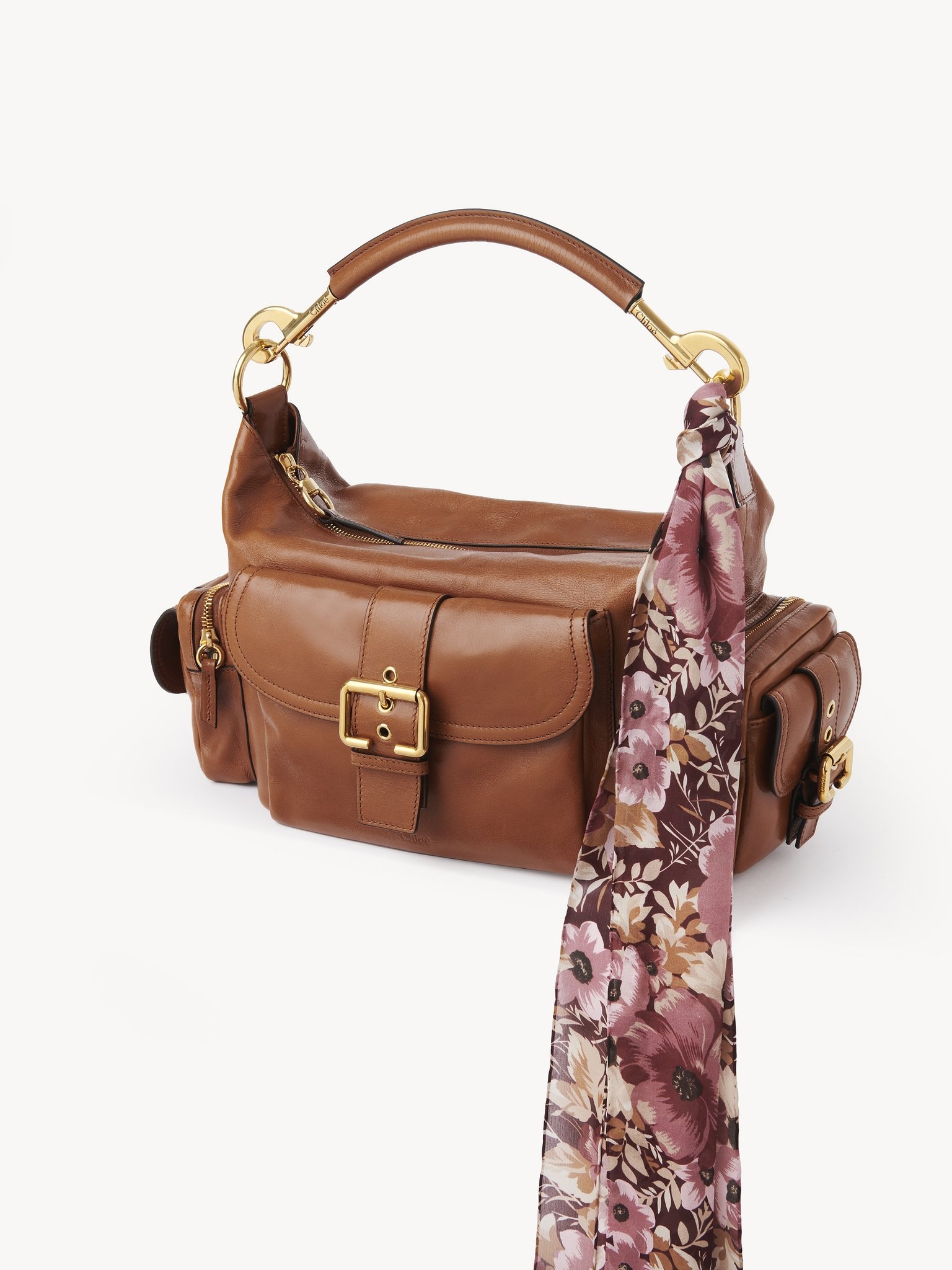 THE CHLOÉ ROSES BANDEAU SCARF IN SILK CHARMEUSE - 4