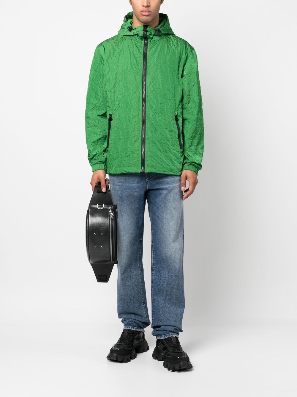 textured hooded jacket - 2