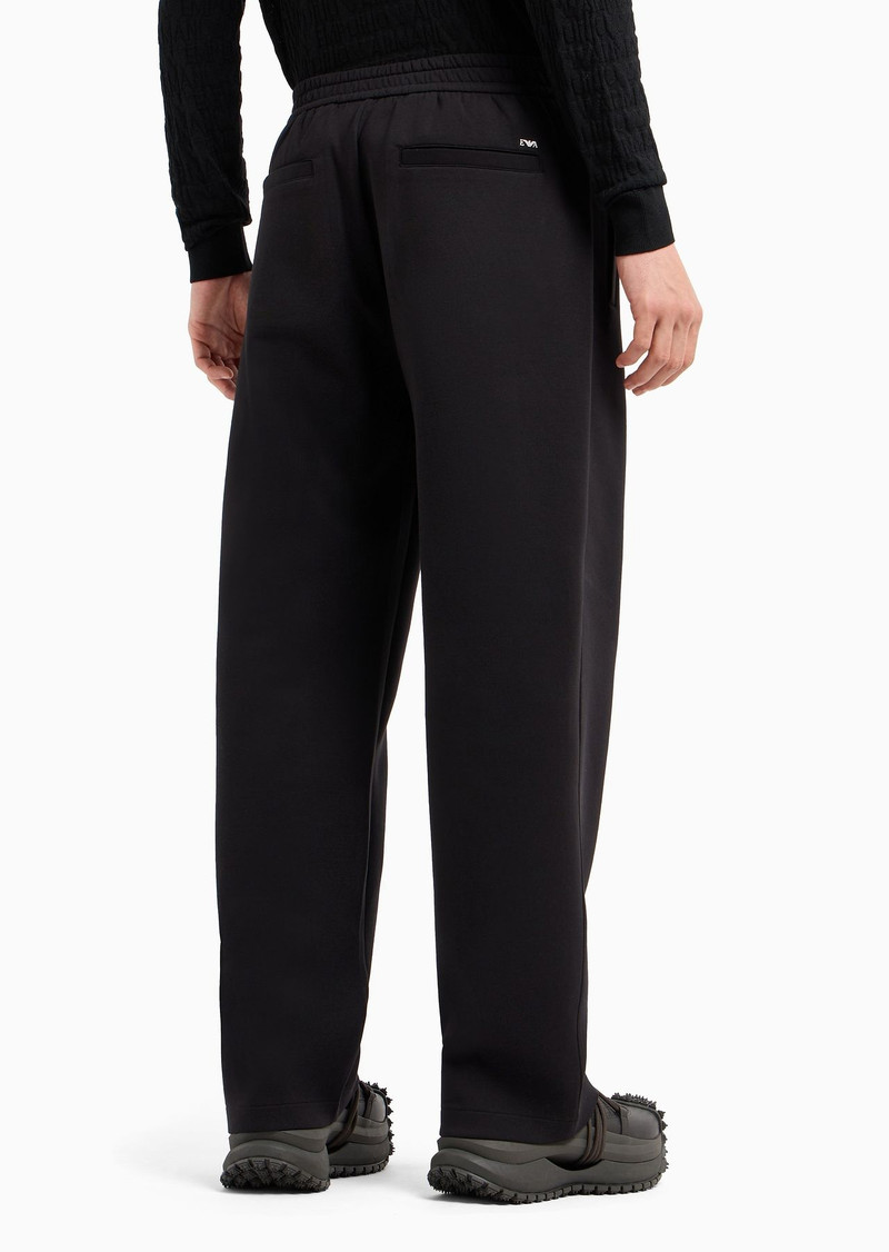 Double-jersey trousers with crease and stretch ankle cuffs 3