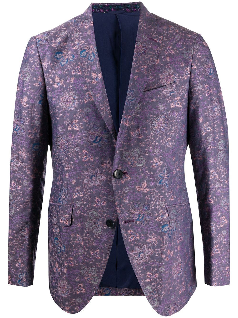 floral-jacquard blazer - 1