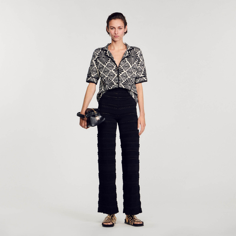 Sandro FLORAL JACQUARD CARDIGAN outlook