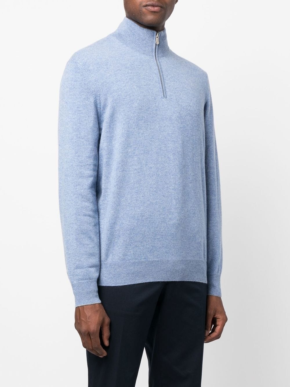 zip-front cashmere jumper - 3