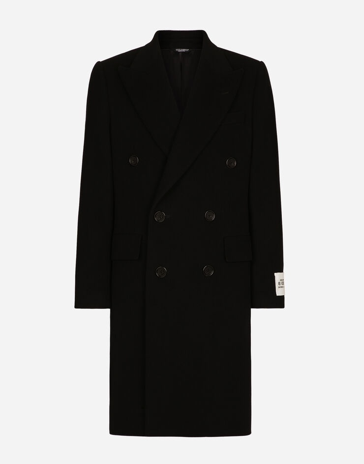 Double-breasted wool coat - 1