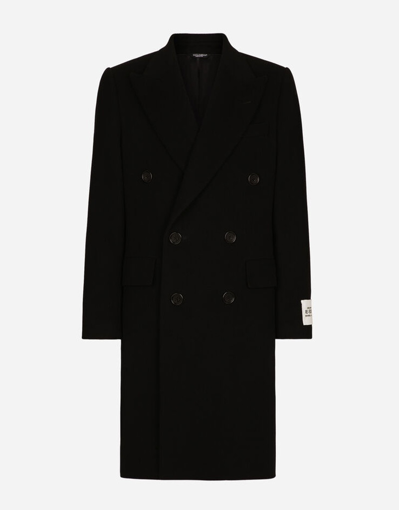 Double-breasted wool coat 1