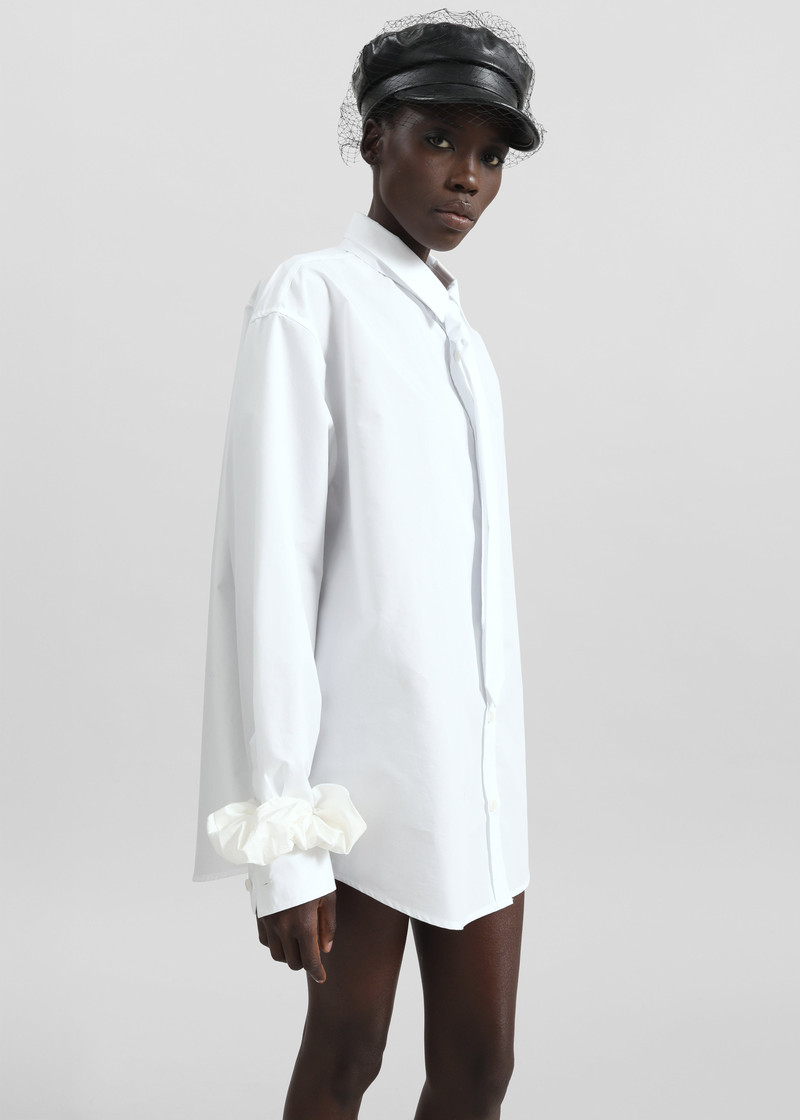 Perna Tie Neck Shirt - White 3