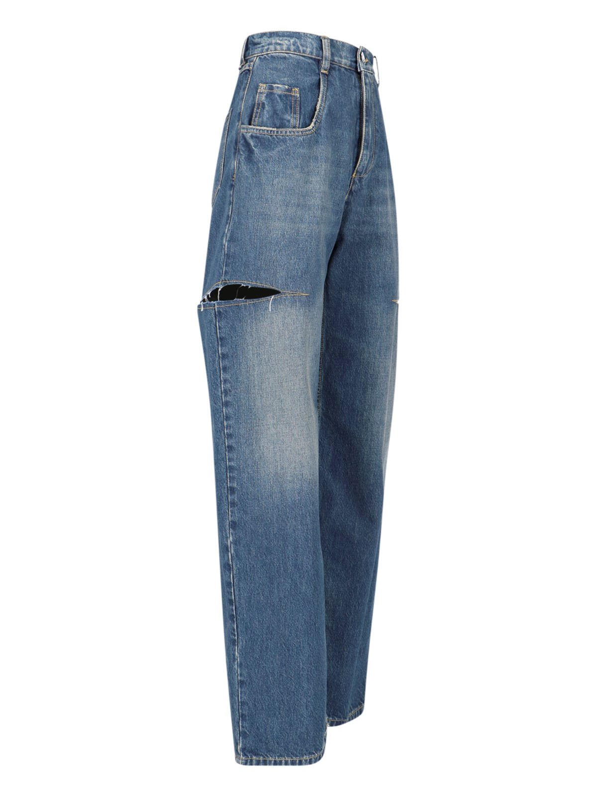 CUT-OUT DETAIL JEANS - 3