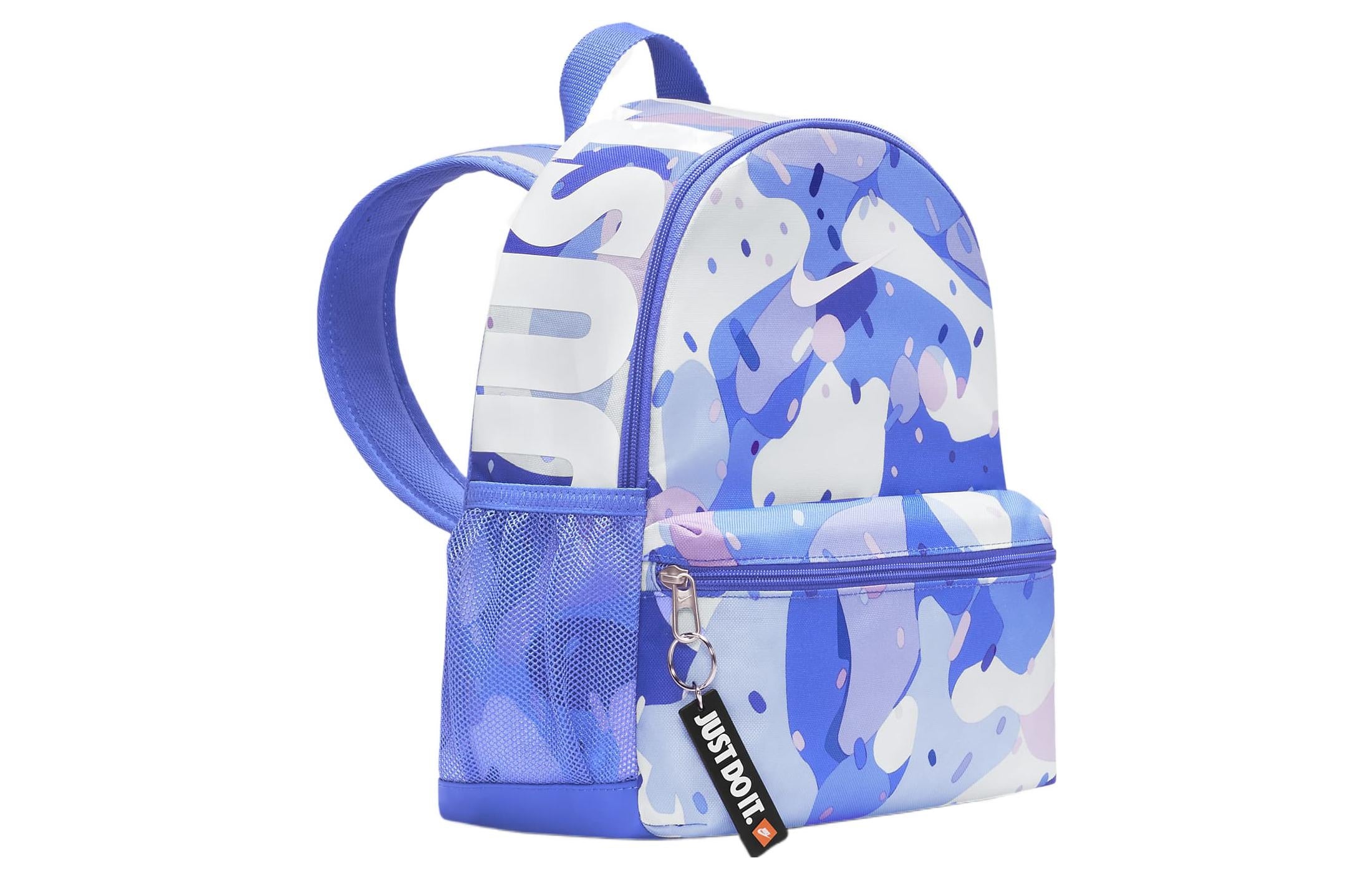 Nike Brsla Jdi Mini Bkpk-Aop Athleisure Casual Sports Backpack Student schoolbag Unisex Blue DQ5163- - 2