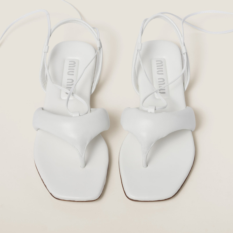 Miu Miu Padded leather thong sandals outlook