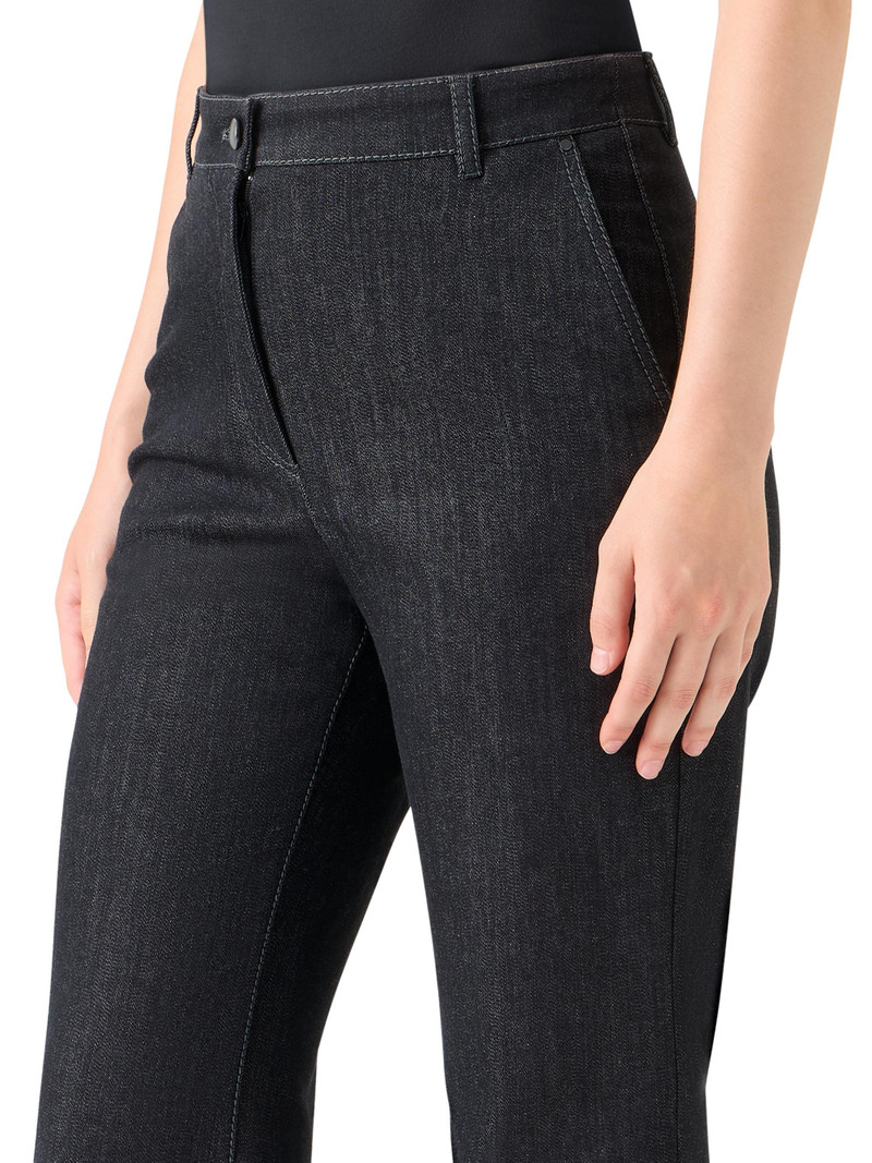 Women's Cecily Cotton Bootcut Pants - Black Denim 5