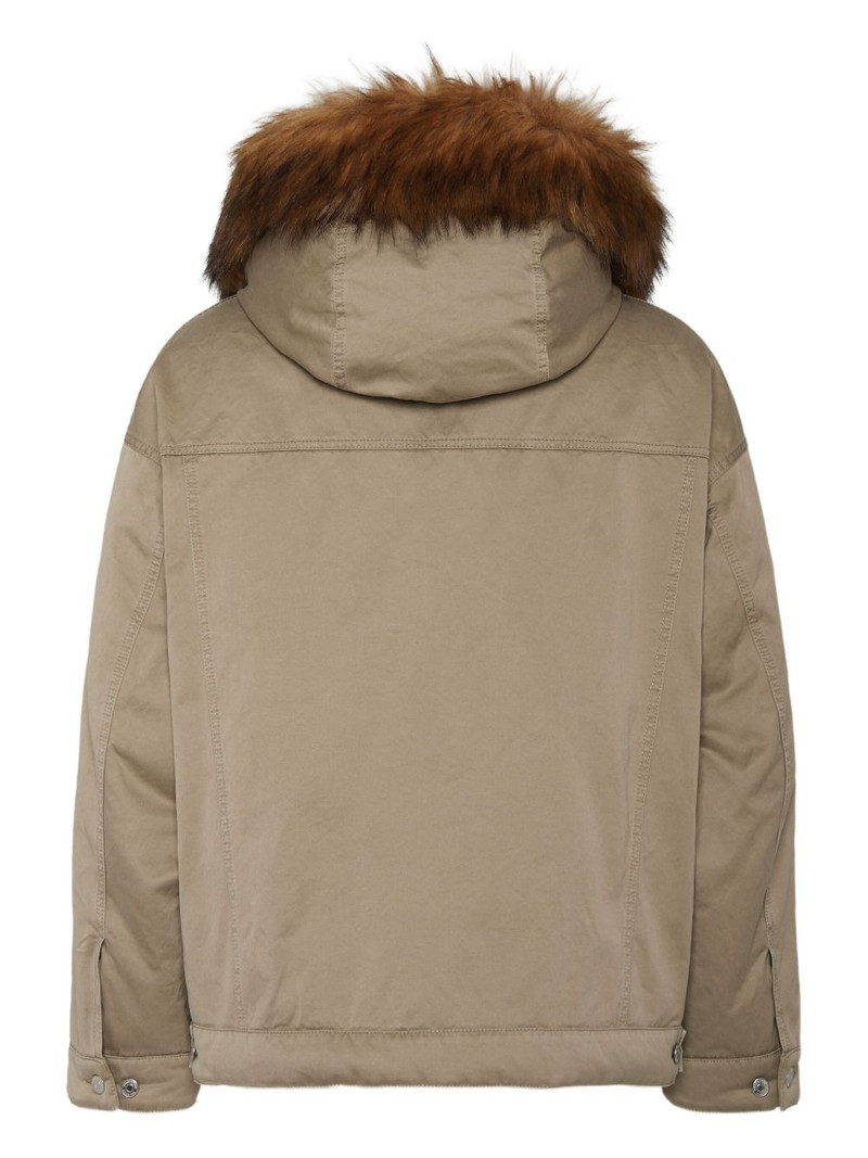 DSQUARED2 faux fur-trimmed hooded jacket outlook