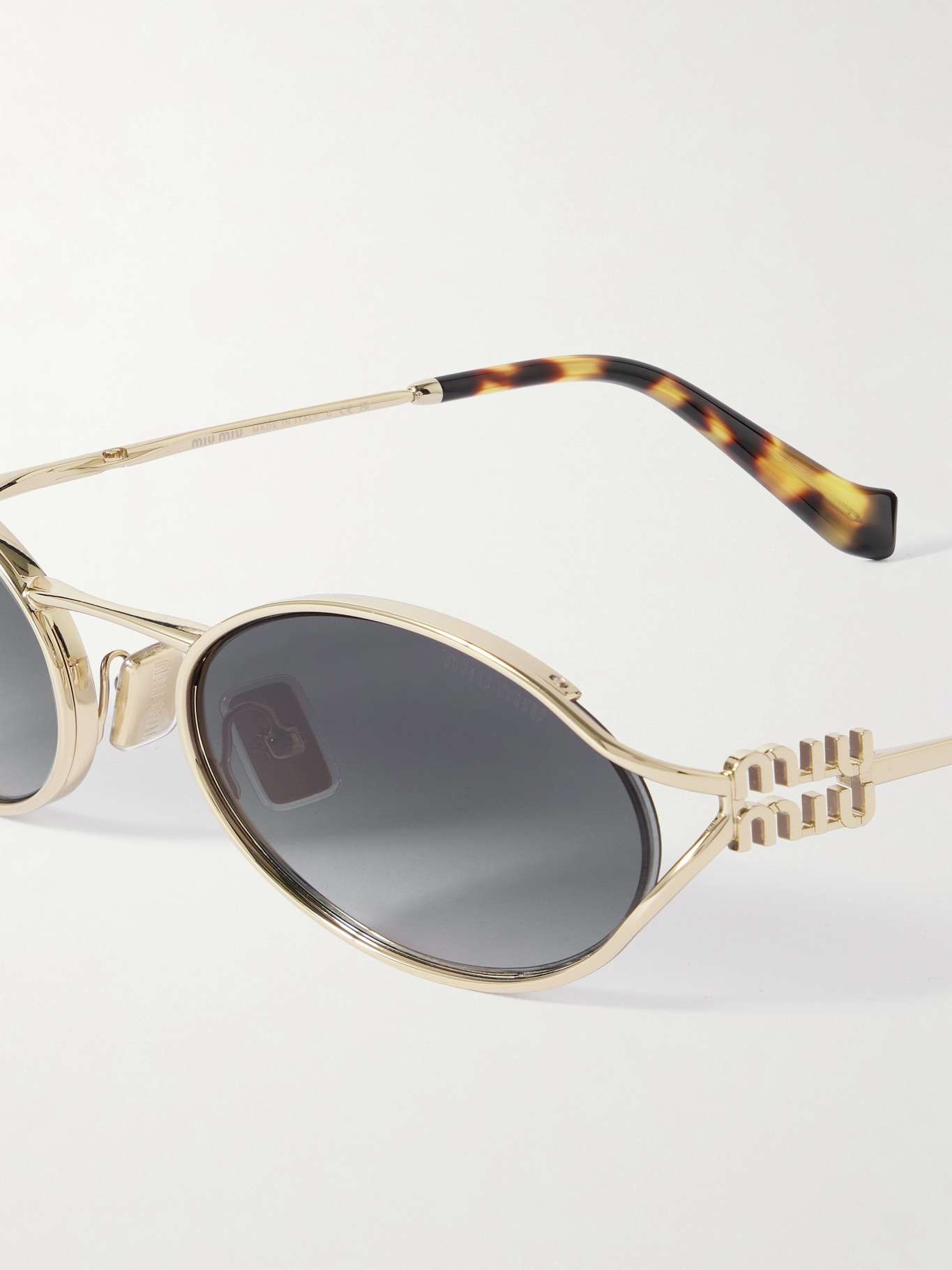 Oval-frame gold-tone sunglasses Gold - 4