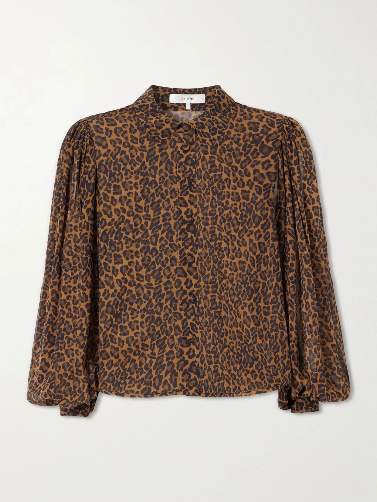 The Silk Prairie Leopard-print Silk-crepe De Chine Blouse - 1