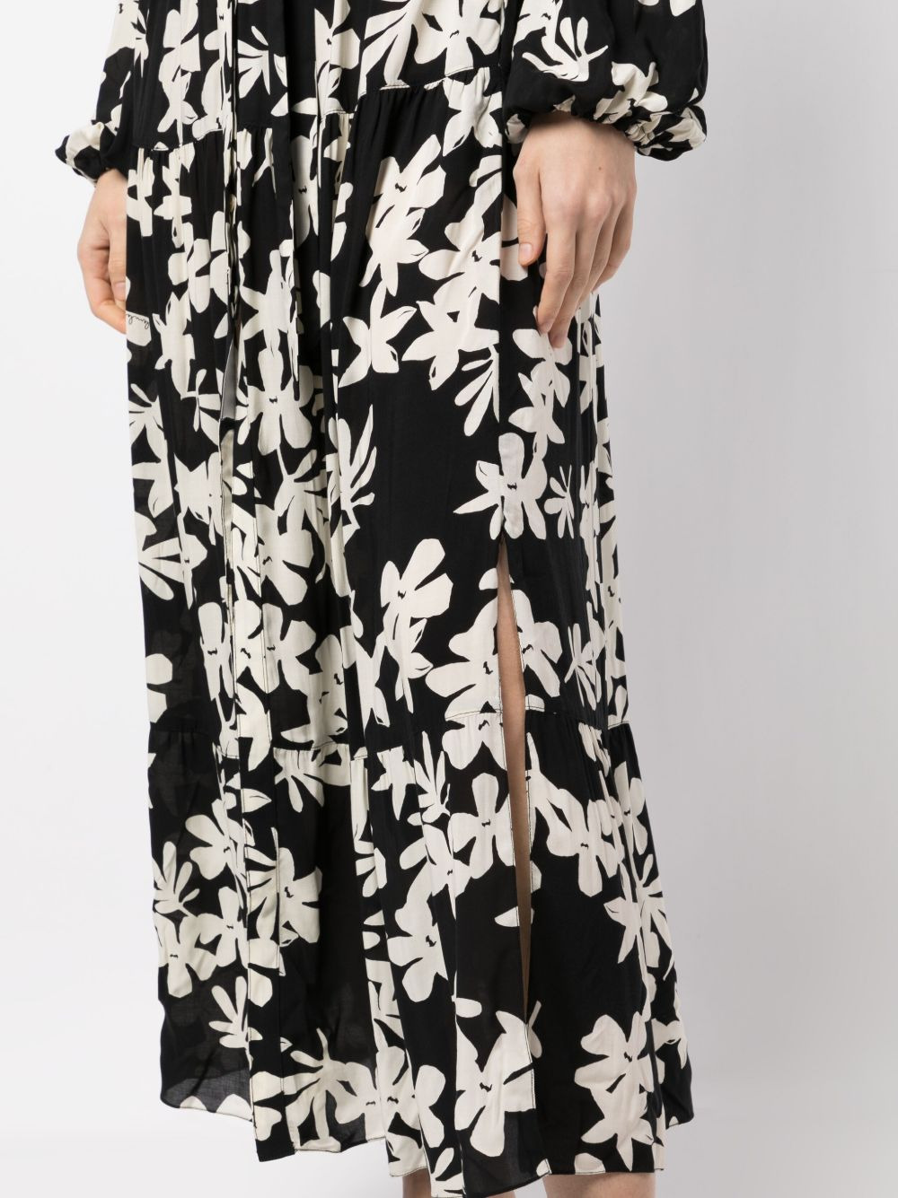 floral-print peasant dress - 5