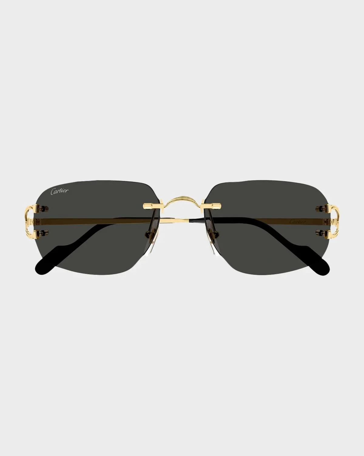 Men's Rimless Rectangle Sunglasses - 1