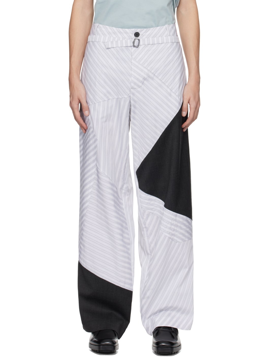 Kiko Kostadinov Gray Aspasia Trousers | ssense | REVERSIBLE
