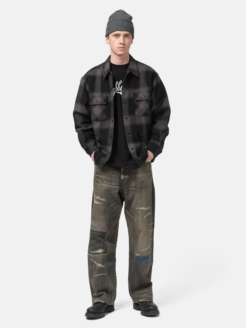NEIGHBORHOOD Savage Denim DP Wide Pants Black outlook