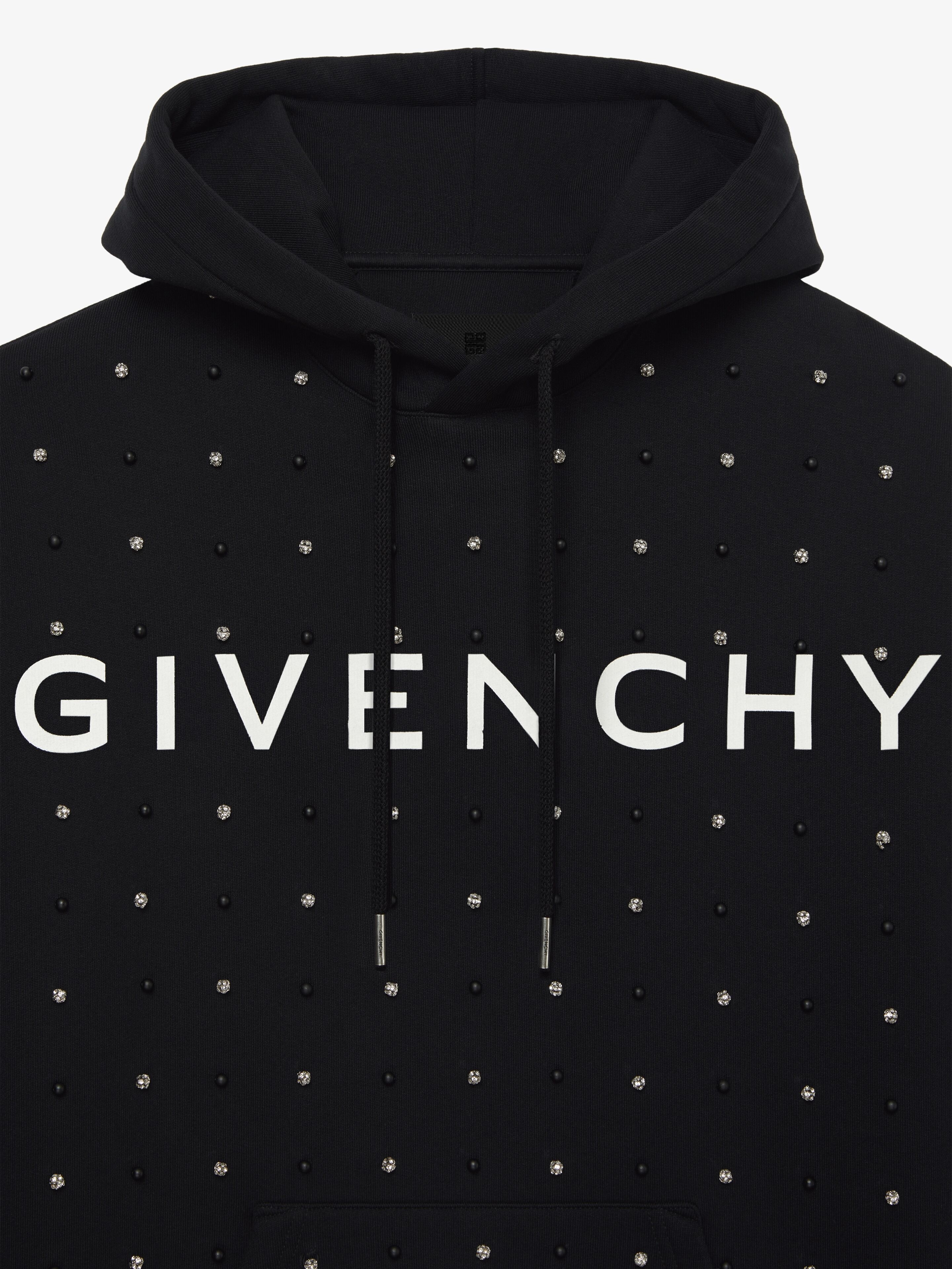 OVERSIZED GIVENCHY HOODIE IN PEARL EMBROIDERED JERSEY - 5