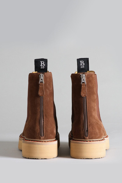 R13 SINGLE STACK CHELSEA BOOT - BROWN SUEDE | R13 outlook