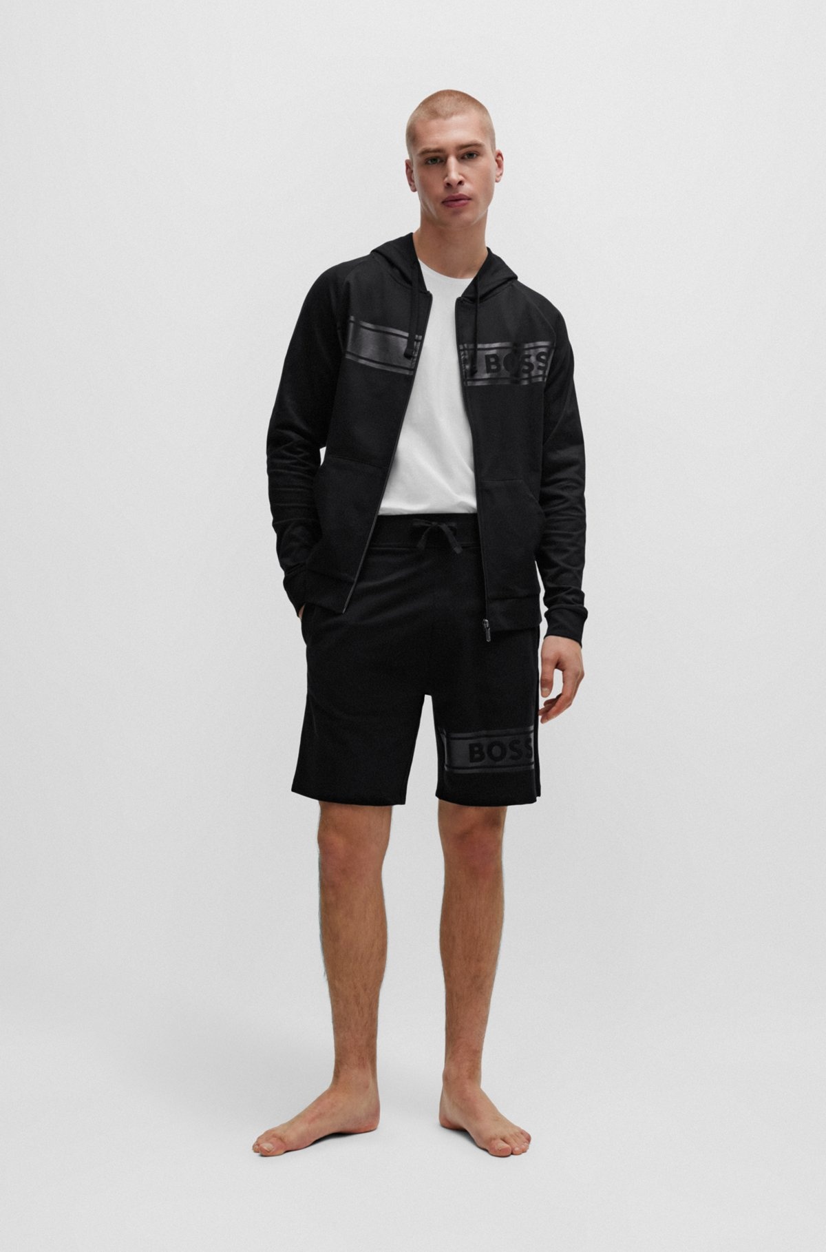 COTTON-TERRY SHORTS WITH LOGO PRINT AND DRAWSTRING - 3