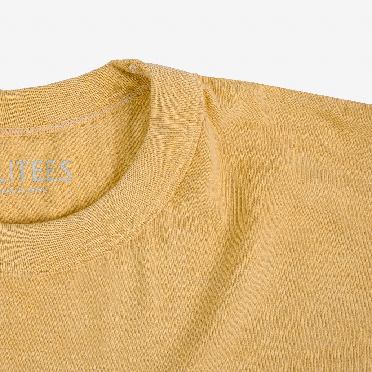 UTIL-HDYE-YEL UTILITEES - 5.5oz Loopwheel Crew Neck T-Shirt - Hand Dyed Yellow - 5