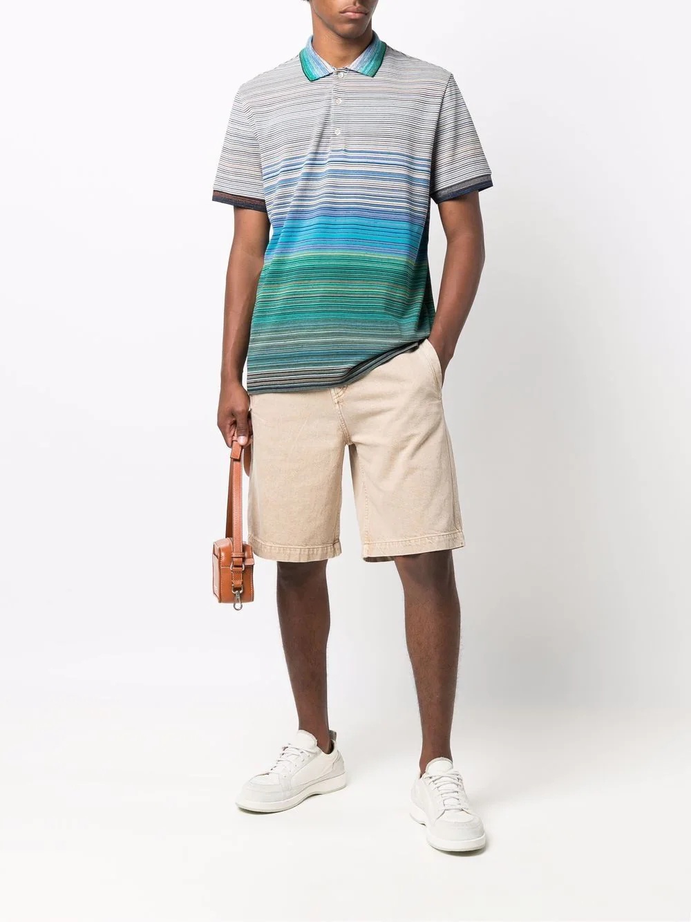 abstract-stripe polo shirt - 2