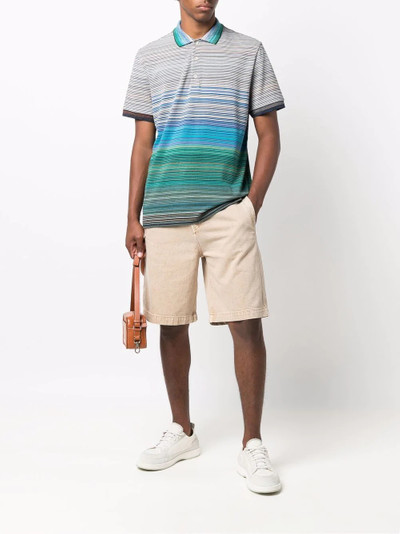 Missoni abstract-stripe polo shirt outlook