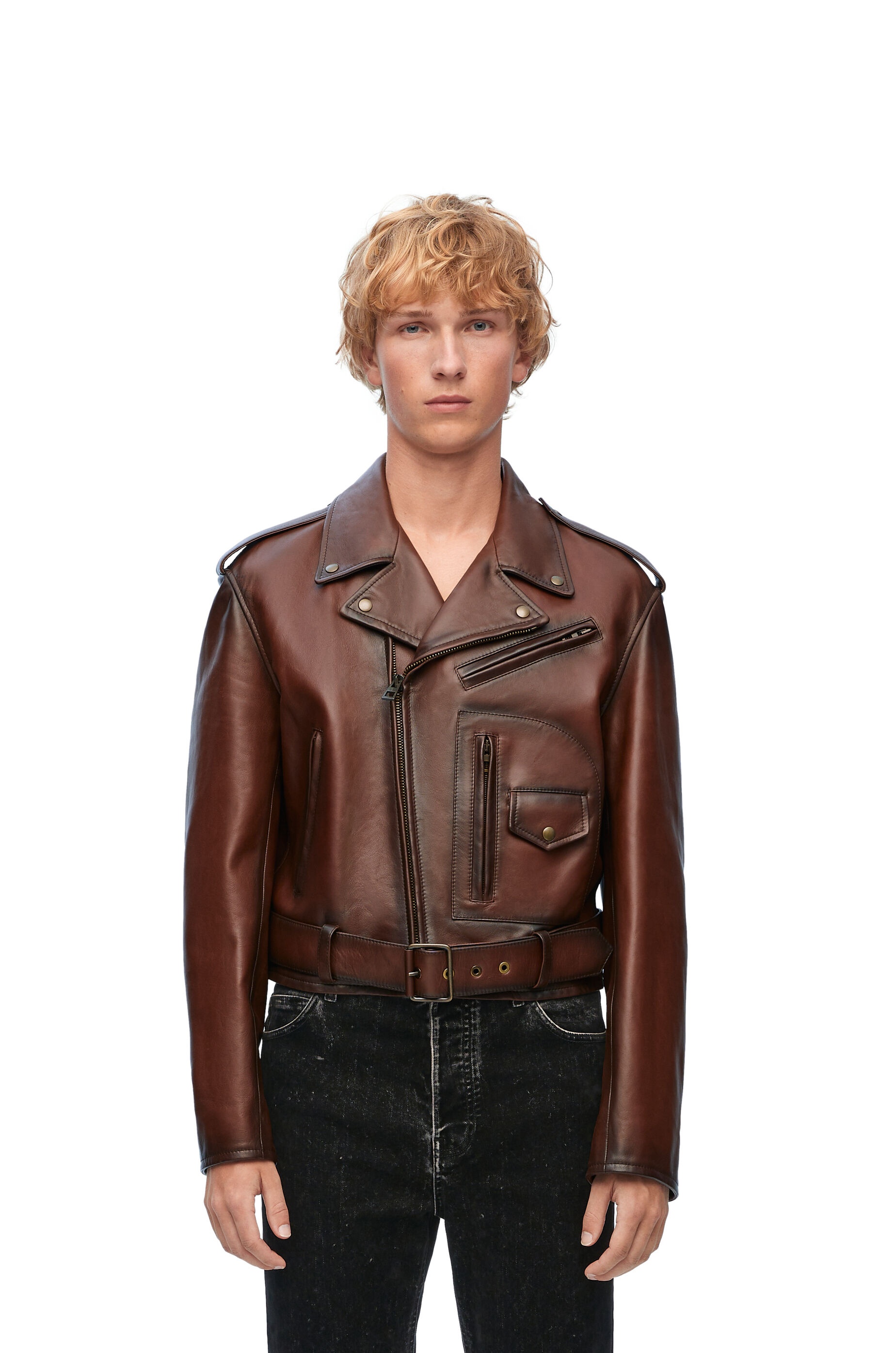 Biker jacket in nappa calfskin - 3