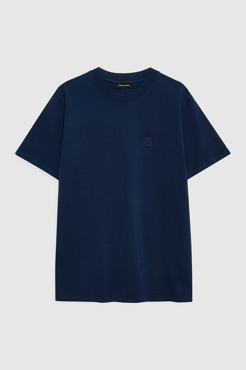 Lili Tee Framed Monogram - Washed Navy - 1