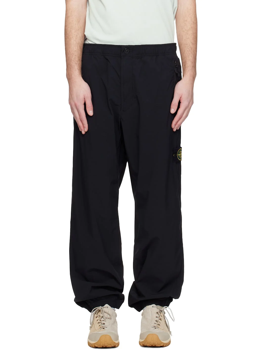Black 3100048 Stretch Nylon Tech Fleece Sweatpants - 1