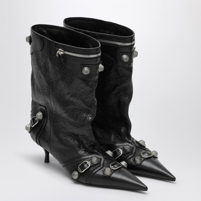 CAGOLE WIDE BLACK ANKLE BOOT - 1