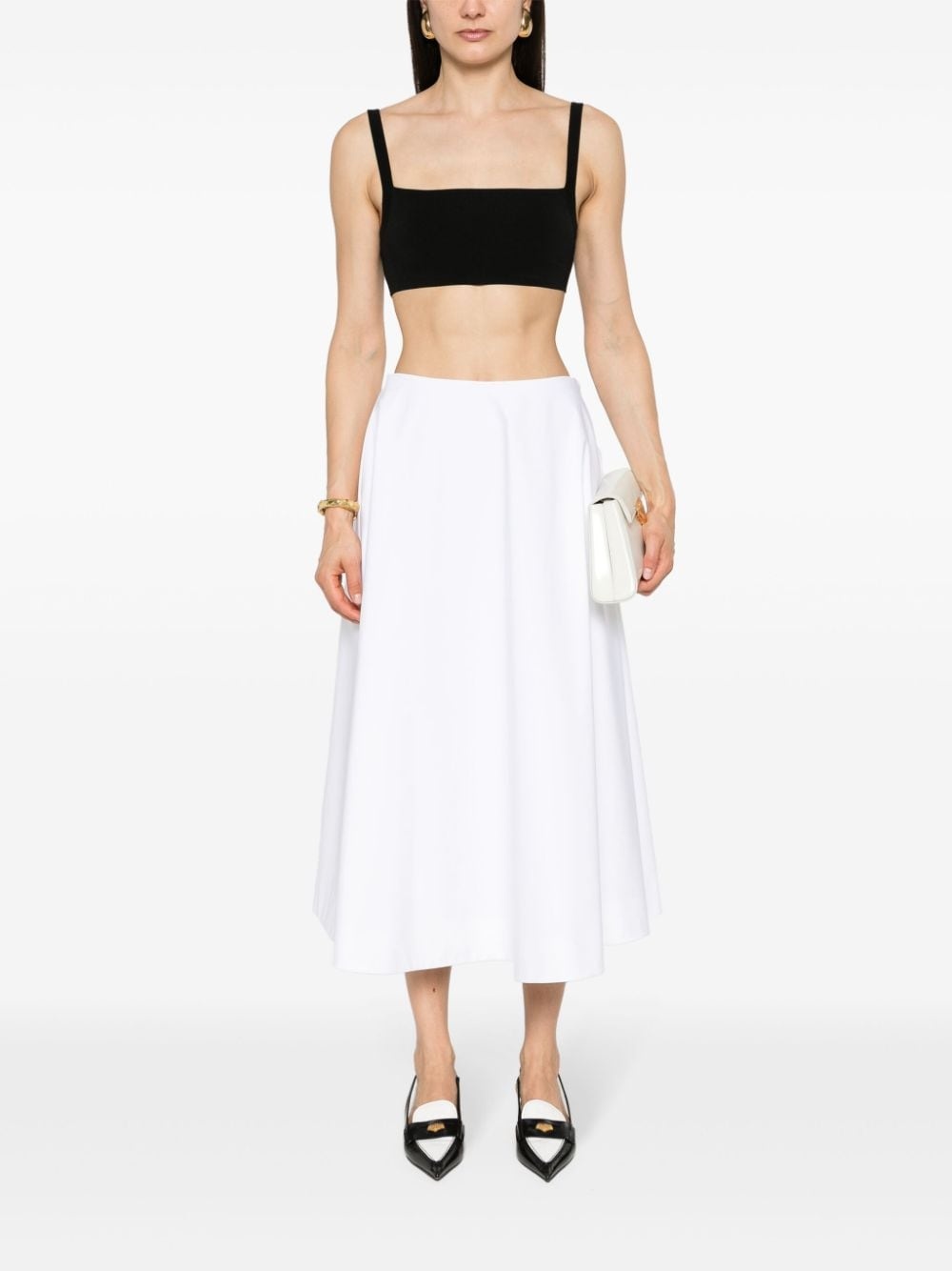 Valentino poplin midi skirt | REVERSIBLE
