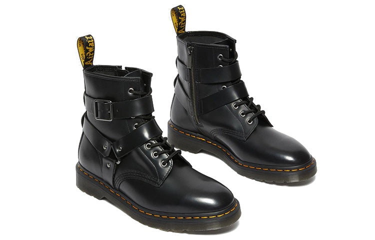 Dr. Martens Cristofor Leather Harness Lace Up Boots 'Black' 27485001 - 3