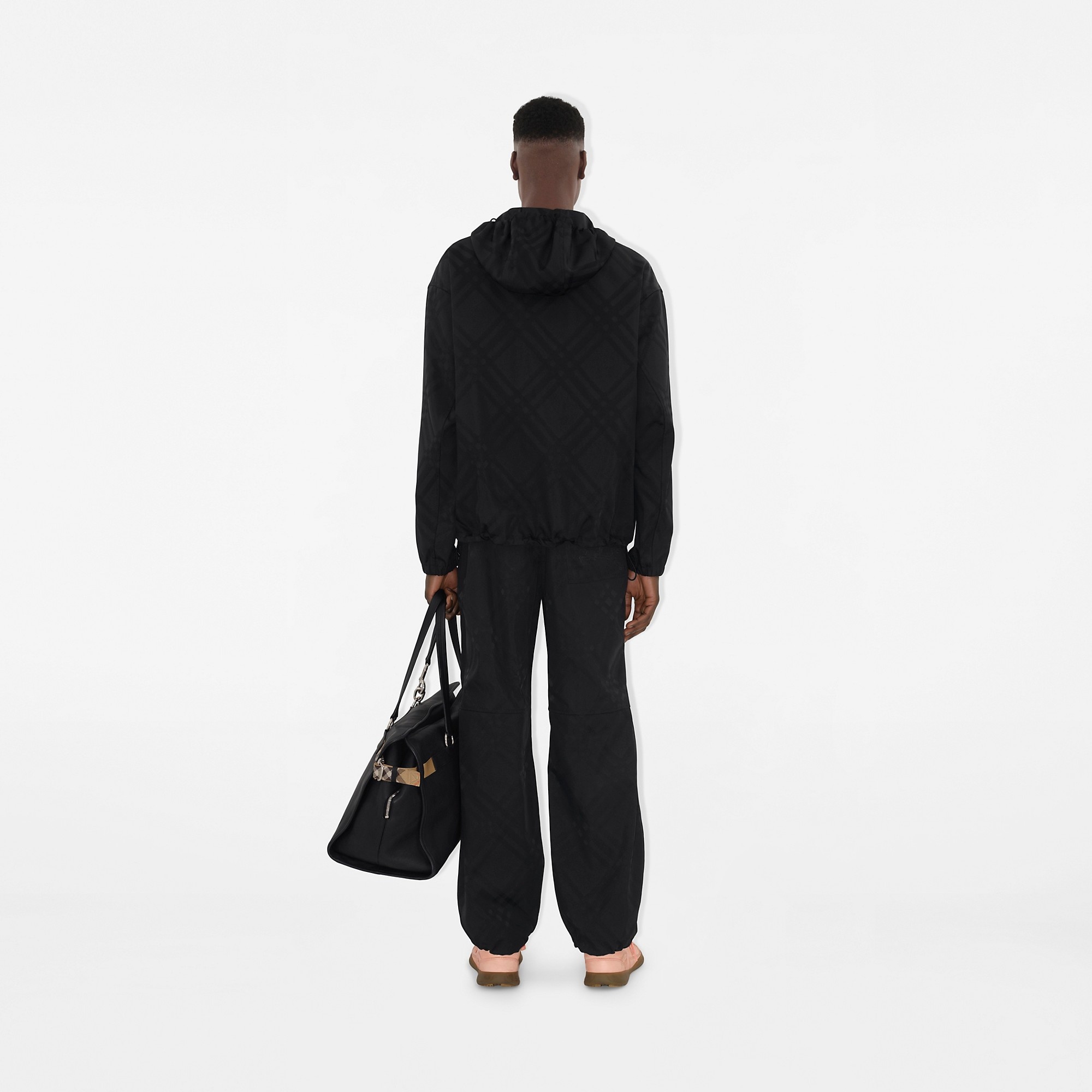 Check Nylon Cargo Trousers - 4