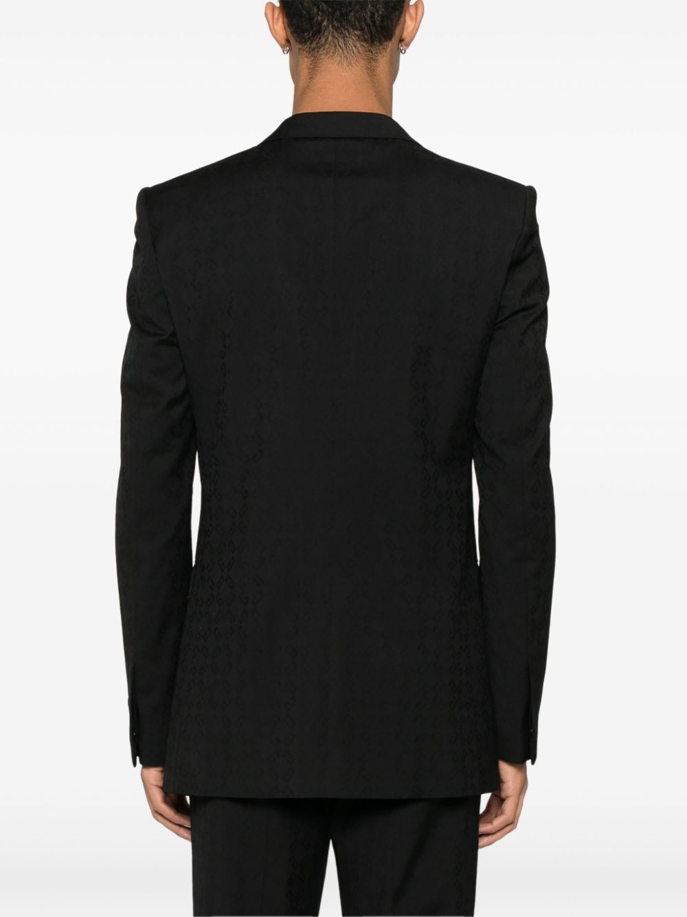 monogram 72-jacquard blazer - 4