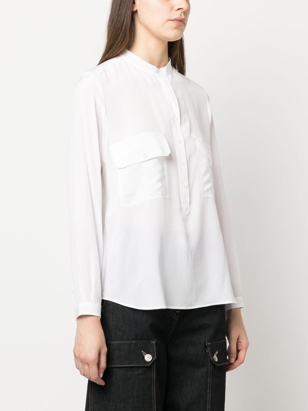 collarless shirt - 6