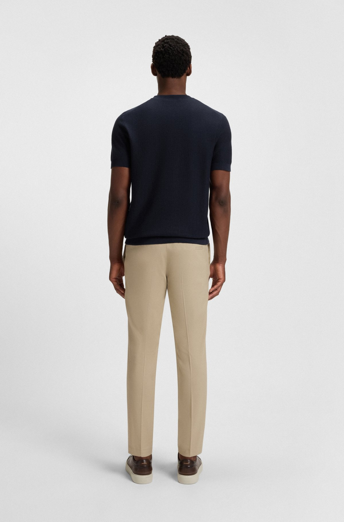 REGULAR-FIT SWEATER IN COTTON AND SILK - 5