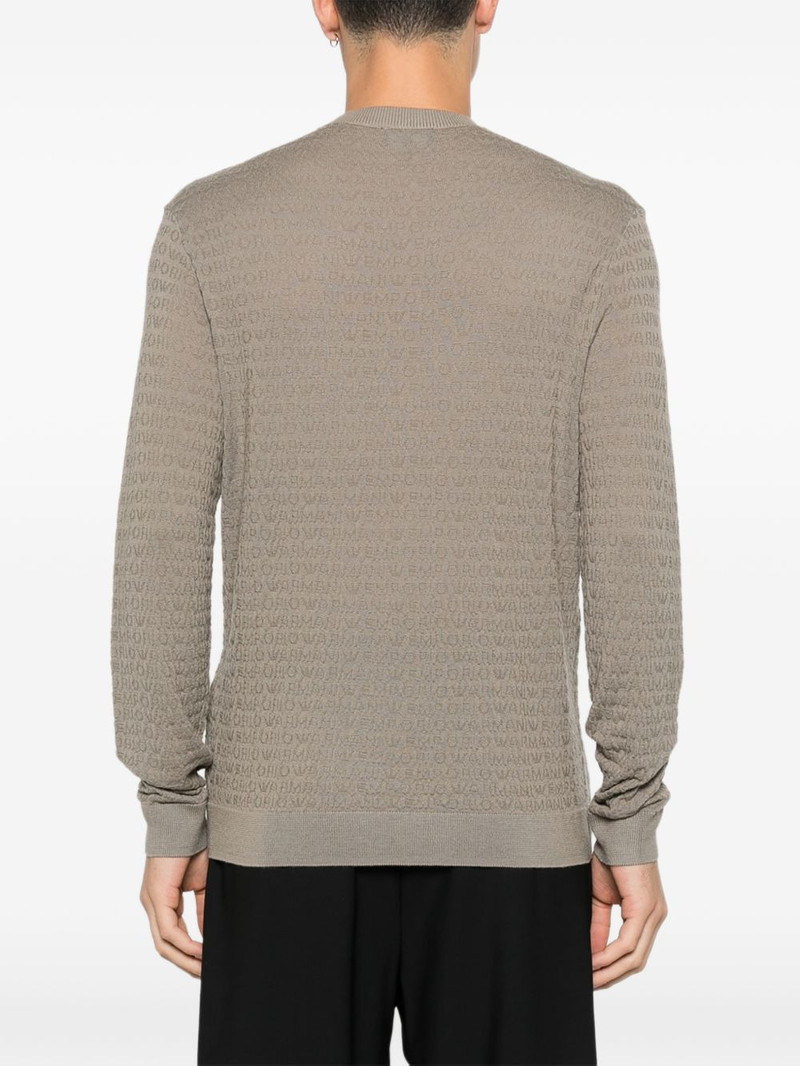 textured crew-neck sweater 4