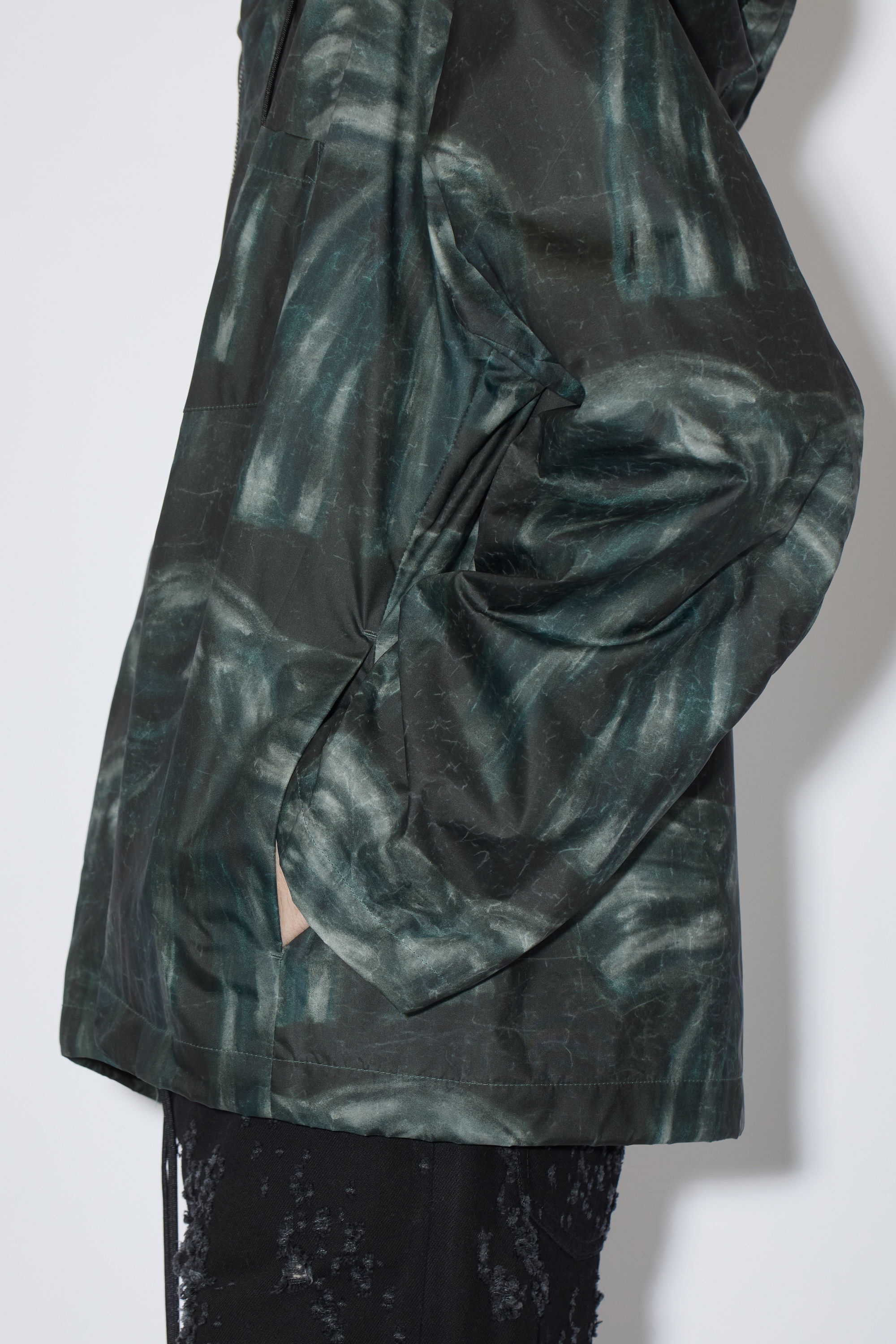 Printed hooded jacket - Black/dark blue - 6