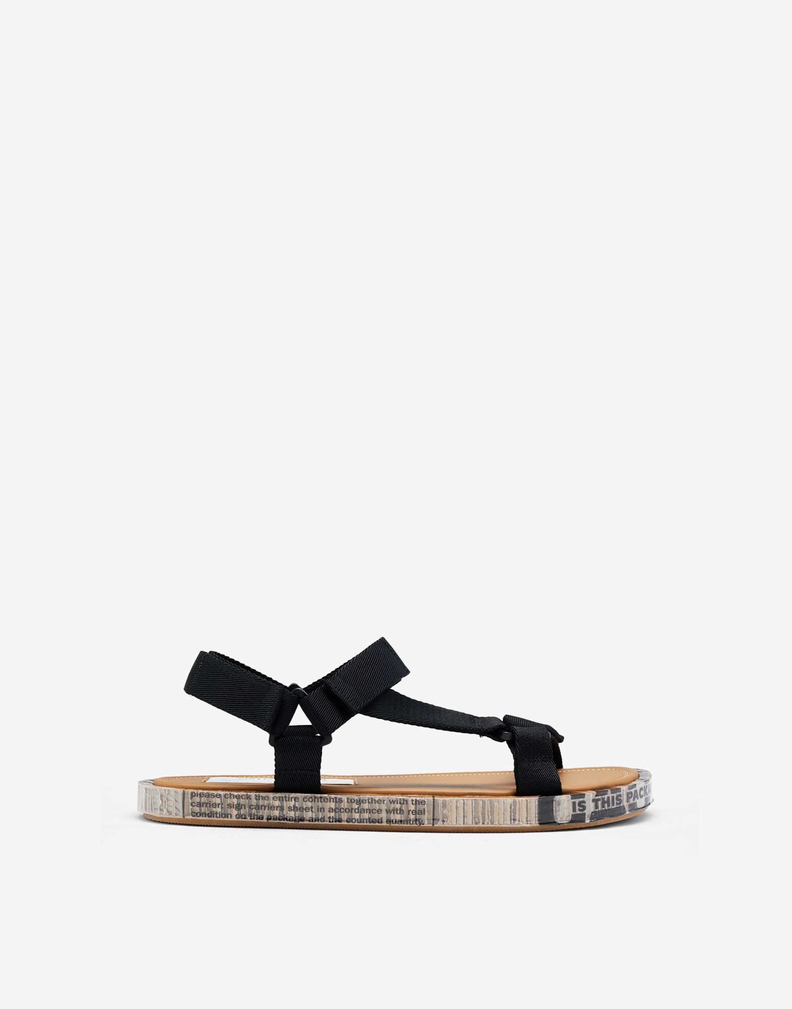 Strapped leather sandals - 1