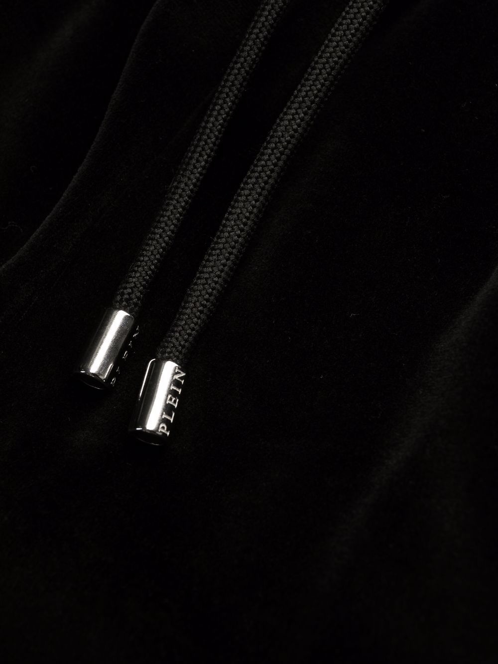 crystal cable detail velvet track pants - 6