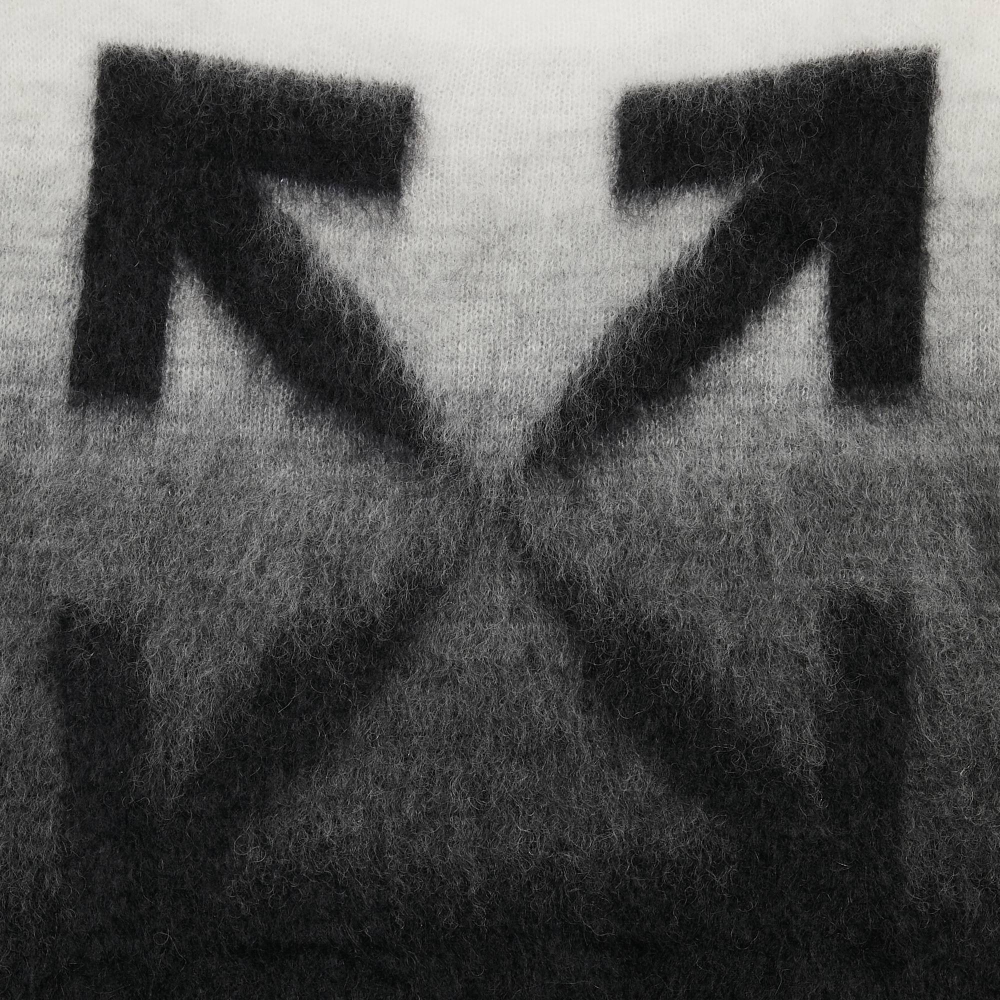 Off-White Diag Brushed Knit Crewneck 'Black' - 3
