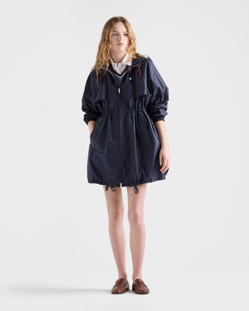 Prada Lightweight Re-Nylon hooded raincoat outlook