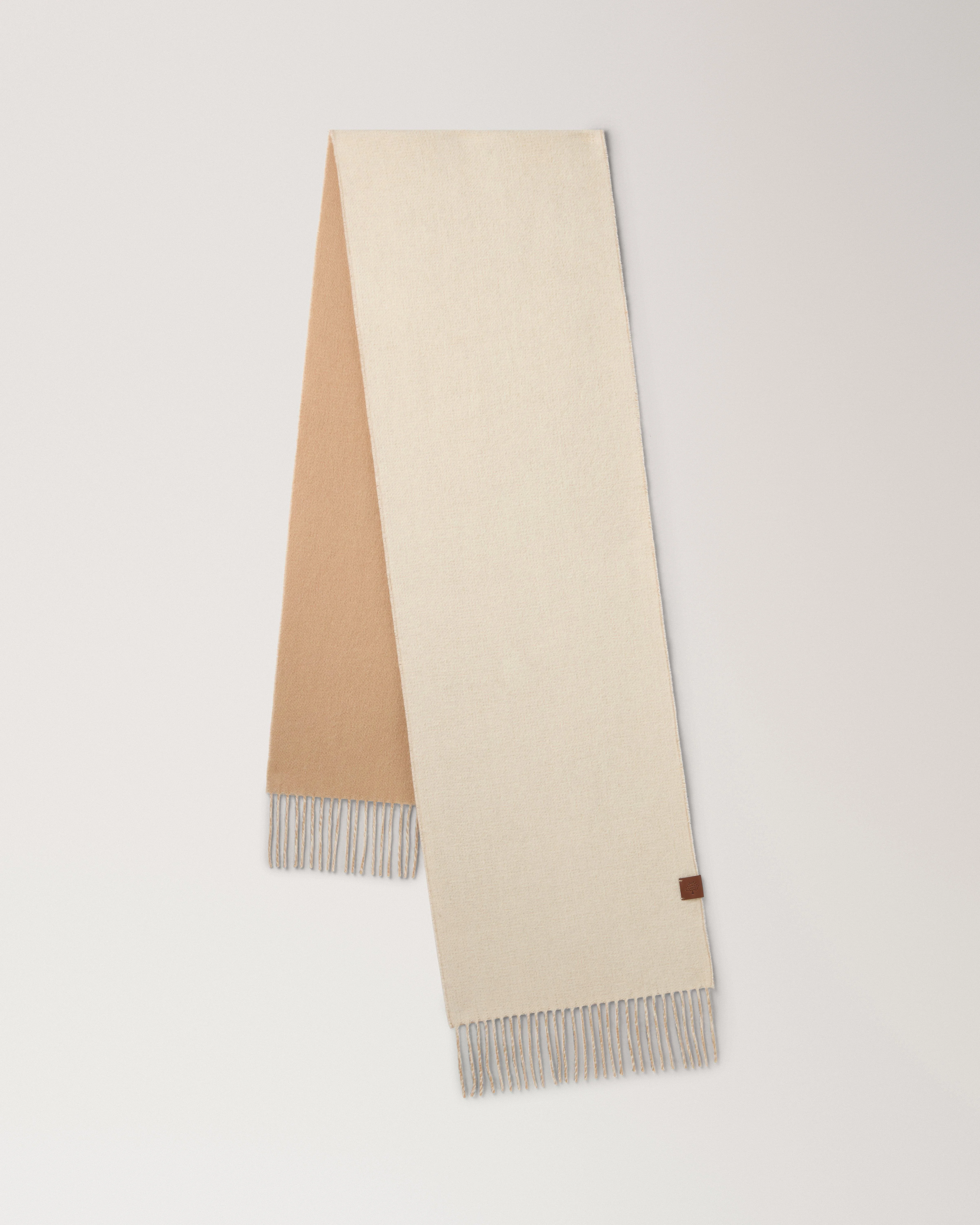 Reversible Cashmere Bi-Colour Scarf
Eggshell & Camel Cashmere - 1